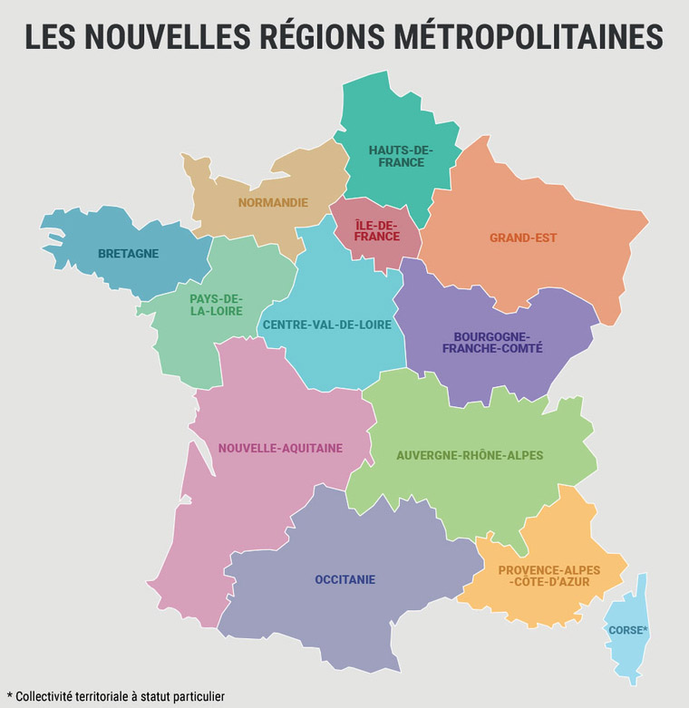 Nouvelles régions françaises (source site officiel)